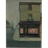 *Charles Debenham (b.1933) oil on board - Victor Hawkins Shop, Crouch Street, Colchester, signed and