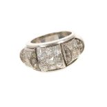 1940s/1950s platinum and diamond cocktail ring