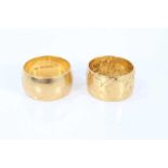 Two 22ct gold wedding rings