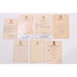 Lot Royal menus including rare H.M.King Edward VIII (blank), King George VI H.M.Royal Yacht Victoria