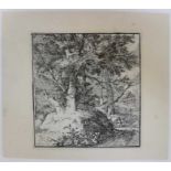 John Crome 1768-1821 etching 'A Composition' circa 1812 on chine collé laid to wove support as publi