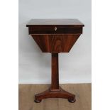 19th century rosewood and inlaid chess top work / games table