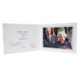 H.M.Queen Elizabeth II and H.R.H. The Duke of Edinburgh, signed 2000 Christmas card with twin gilt R