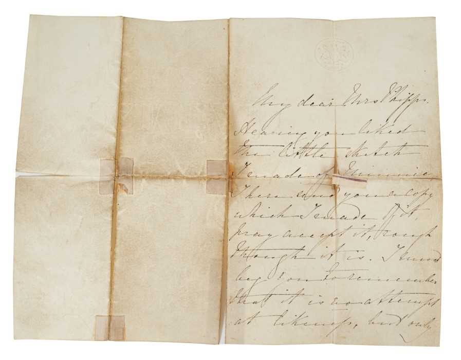 H.M.Queen Victoria, handwritten letter addressed to The Honourable Miss Phipps, Windsor Castle dated