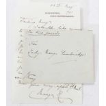 H.M.Queen Mary, handwritten wartime letter dated 26th May 1941 on Badmington House, Gloucestershire