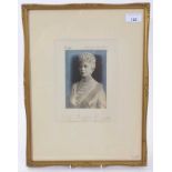 H.M.Queen Mary, fine signed Presentation portrait photograph of The Queen wearing jewels and