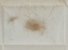 H.M. King William IV, a group of hair cuttings in original inscribed folded paper packet