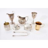 Selection of miscellaneous silver (Various dates and makers).