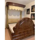 Victorian mahogany half tester bed