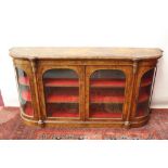 Good 19th Century walnut credenza of large size