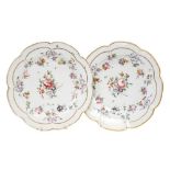 Pair 18th century Bristol plates, circa 1775