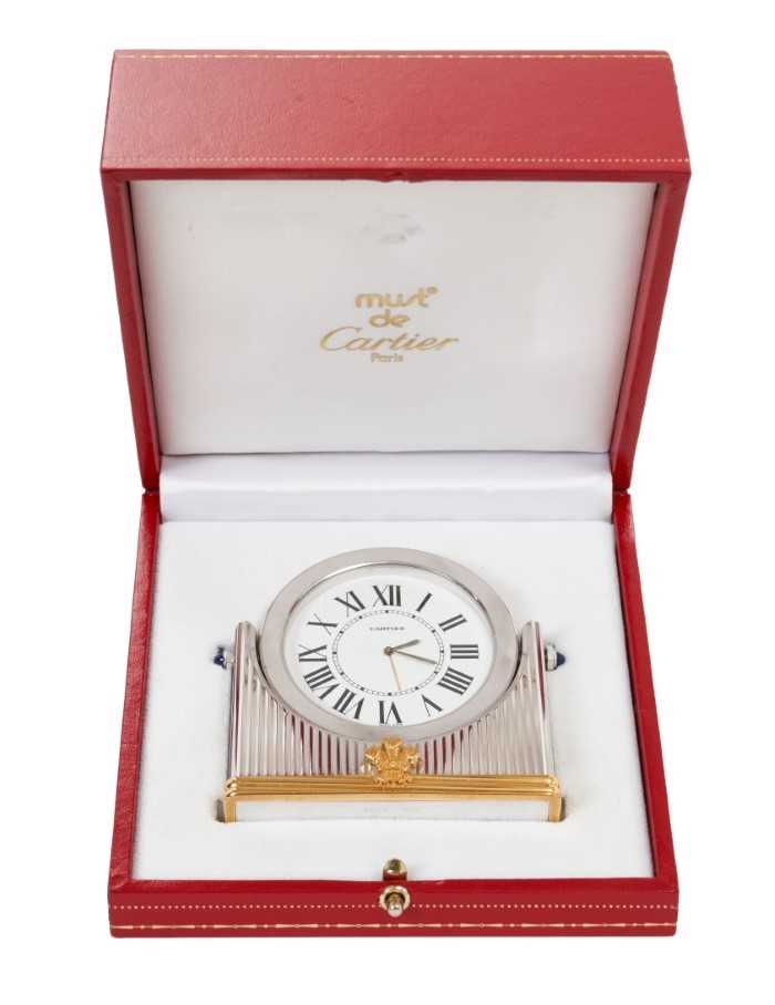 H.R.H.Prince Charles The Prince of Wales presentation clock by Cartier - Image 3 of 3