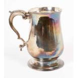 George III silver baluster tankard