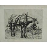 *Robert Sargent Austin 1895-1973 The Trace Horse signed, dated and dedicated in pencil. Etching was