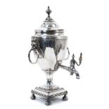 Regency silvered tea urn