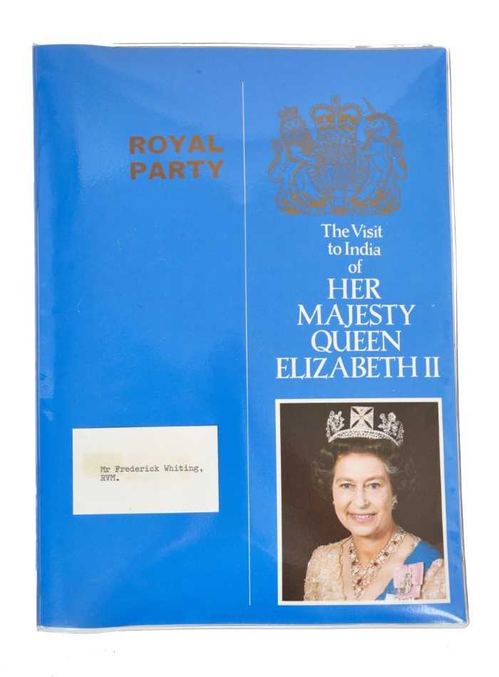 Rare 1983 Royal Visit to India Royal Party Official folder containing the itinerary, travel arrangem - Bild 2 aus 3