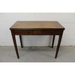 George III inlaid mahogany tea table