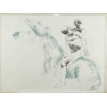 *Dame Elisabeth Frink (1930-1993) lithograph signed artist's proof - two figures on a horse 'Man and