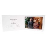 H.M.Queen Elizabeth II and H.R.H. The Duke of Edinburgh, signed 2010 Christmas card with twin gilt R