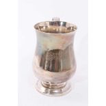 Contemporary silver baluster tankard