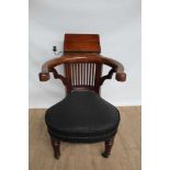 Rare George IV mahogany reading chair