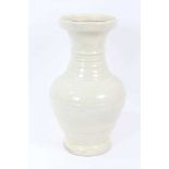 Chinese monochrome crackle glazed baluster vase