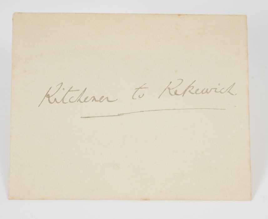 Field Marshal Lord Herbert Kitchener,1st Earl Kitchener KG, handwritten letter dated 5th September 1 - Bild 2 aus 2