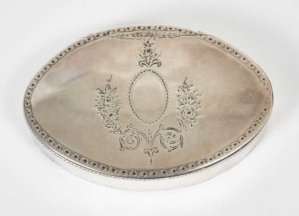 George III silver oval snuff box by Phipps & Robinson - Bild 3 aus 3