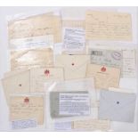 H.M.Queen Mary , a group of correspondence including thank you letters including one to Lady Bute, i