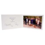 H.M.Queen Elizabeth II and H.R.H. The Duke of Edinburgh, signed 1998 Christmas card with twin gilt R
