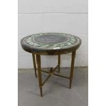 Mid 20th century pietra dura and gilt metal side table, made by Emilio Martelli of Florence. Origin