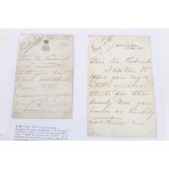 H.R.H.Princess Mary of Teck ( later H.M. Queen Mary ), handwritten letter to Sir Frederick Leighton