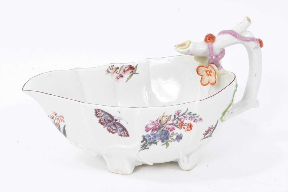 18th century Chelsea Derby porcelain sauce boat