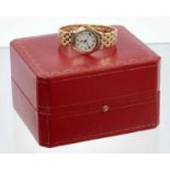 Gentleman's Cartier gold wristwatch