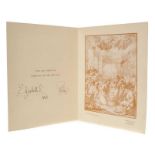 H.M. Queen Elizabeth II and H.R.H. The Duke of Edinburgh - signed 1963 Christmas card with twin Roya