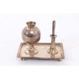 Edwardian silver table lighter on stand, Hallmarked London 1903