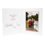 H.M.Queen Elizabeth II and H.R.H. The Duke of Edinburgh, signed 2009 Christmas card with twin gilt R