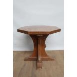 Robert Mouseman Thompson hexagonal side table