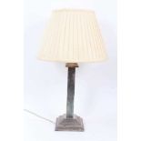 Art Deco style silver standard lamp