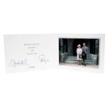 H.M.Queen Elizabeth II and H.R.H. The Duke of Edinburgh, signed 2008 Christmas card with twin gilt R