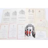 Collection of Royal Orders of service and ceremonials and Royal thank you letters for staff gifts et