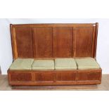 1930s oak settle, in the manner of Heals