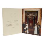 H.M. Queen Elizabeth II and H.R.H. The Duke of Edinburgh - signed 1963 Christmas card with twin Roya