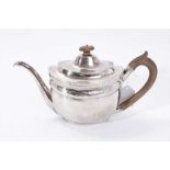 George III silver teapot
