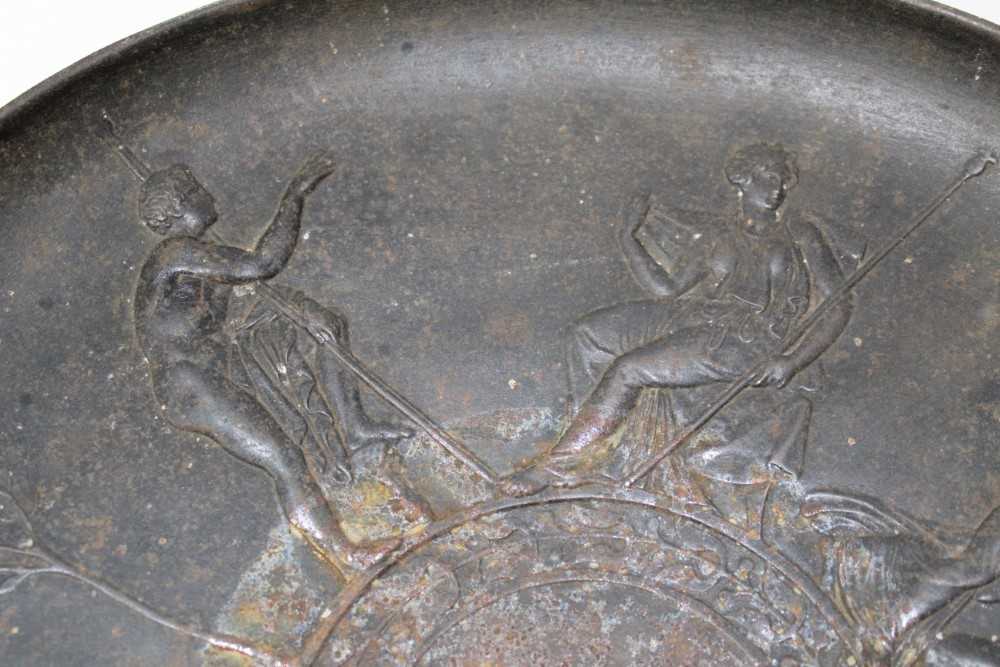 Mid 19th century Art Union of London cast iron tazza, by E N Wyon, decorated in low relief with Clas - Image 3 of 6