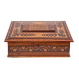 19th century Killarney yew and marquetry inlaid box