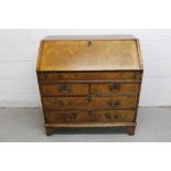 George I walnut veneered bureau