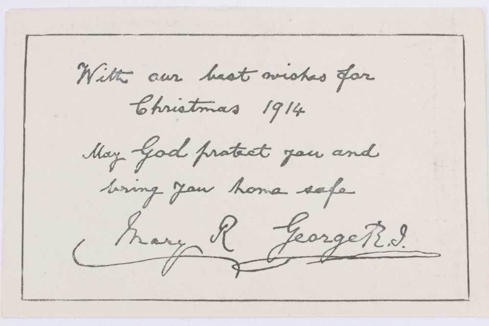 A collection of First World War 1914 Christmas greeting cards from T.M. King George V and Queen Mary - Image 4 of 4