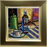 Terence Clarke (b. 1953) oil on board - 'La Sauce', signed