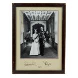 H.M.Queen Elizabeth II and H.R.H.The Duke of Edinburgh signed presentation portrait photograph 1984